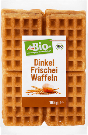 Waffeln, Dinkel Frischeiwaffeln dmBio