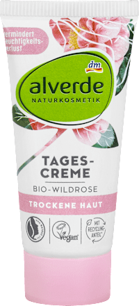 Krem na dzień do cery suchej, dzika róża BIO, mini alverde NATURKOSMETIK
