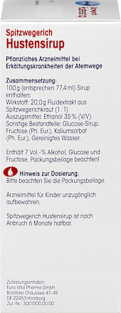 Spitzwegerich Hustensirup  Mivolis