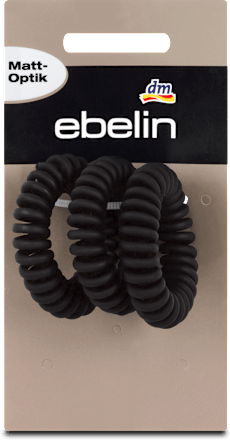 Spiral Haargummi Matt-Optik schwarz ebelin