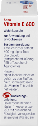 Sano Vitamin E 600, Weichkapseln Mivolis
