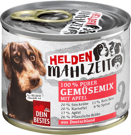 Dopolnilna hrana za odrasle pse – 100% zelenjavna mešanica z jabolki DEIN BESTES