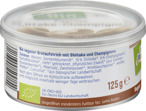 Pastete Shiitake-Champignon dmBio