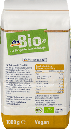 Mehl, Weizenmehl Type 550 dmBio