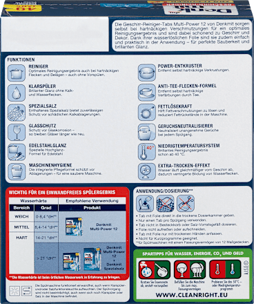 Spülmaschinen-Tabs Multi-Power 12  Denkmit