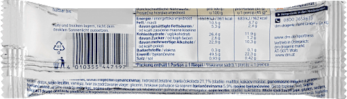 Eiweiß-Riegel 50 %, Crispy-White-Chocolate-Geschmack, mit weißer Maltit-Schokolade überzogen Sportness
