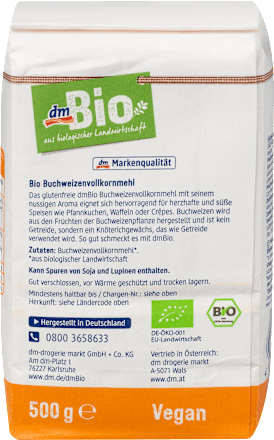 Mehl, Buchweizen, Vollkorn dmBio