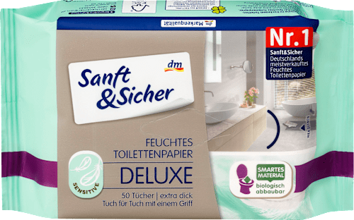Feuchtes Toilettenpapier Deluxe Sensitive Nachfüllpack Sanft&Sicher