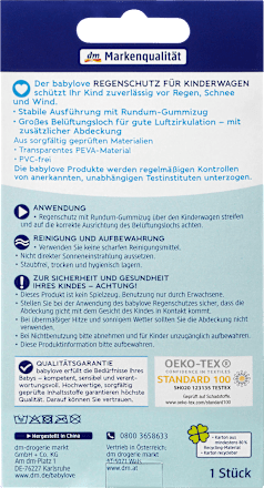 Regenschutz für Kinderwagen babylove