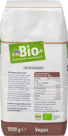Mehl, Roggen Vollkorn dmBio