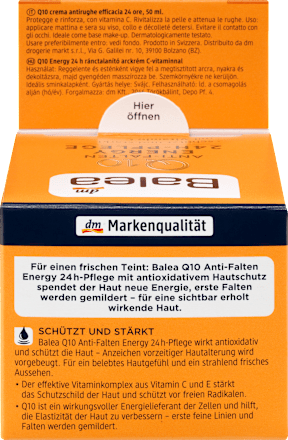 Tagescreme Q10 Anti-Falten Energy 24h Pflege Balea
