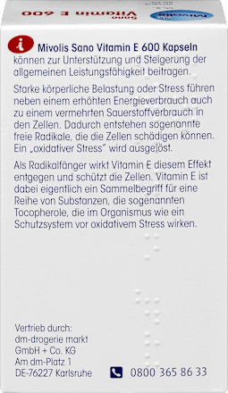 Sano Vitamin E 600, Weichkapseln Mivolis