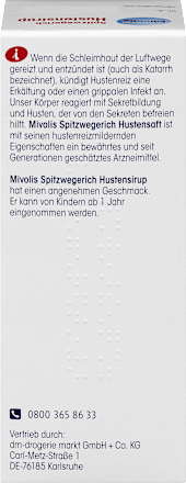 Spitzwegerich Hustensirup  Mivolis