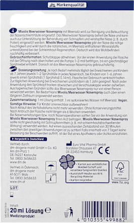 Meerwasser Nasenspray Mivolis