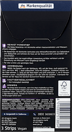 Nosestrips mit Aktivkohle Balea