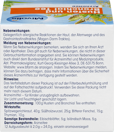 Arznei-Tee, Husten und Bronchial Tee  Mivolis
