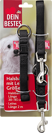 Zubehör für Hunde, Halsband mit Leine Größe S Dein Bestes