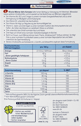 Männer Aktiv Komplex, Kapseln, 30 St. Mivolis