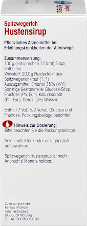 Spitzwegerich Hustensirup  Mivolis