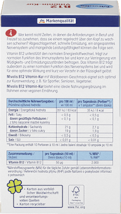 B12 Vitamin-Kur, Trinkampullen, 10 St. Mivolis