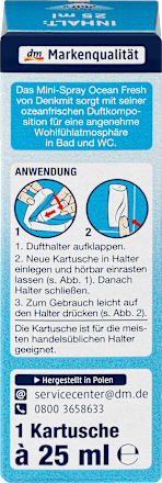 Lufterfrischer Mini-Spray Ocean Fresh Nachfüllpack Denkmit