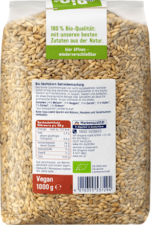 Getreide, 6-Korn Mischung dmBio