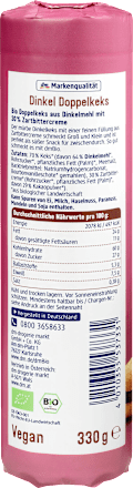 Kekse, Dinkel Doppelkeks Zartbitter, Naturland dmBio