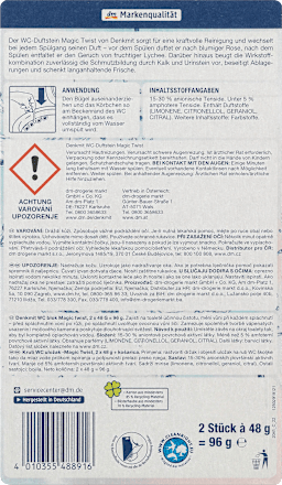 Zawieszka do WC Magic Twist Róża-Liczi Denkmit