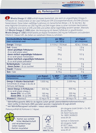 Omega-3 1.000, Kapseln 60 St. Mivolis