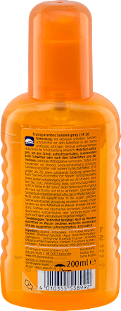 Sonnenspray transparent LSF 20 SUNDANCE