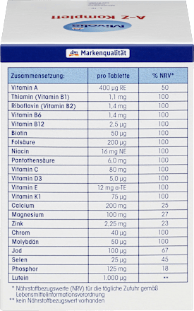 A-Z Komplett, Tabletten 100 St. Mivolis