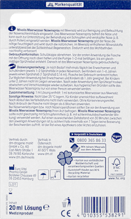 Meerwasser Nasenspray Mivolis