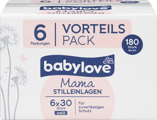Mama Stilleinlagen weiß, 6x30 Stück babylove Mama