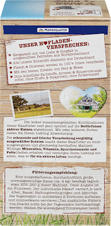 Nassfutter Katze, Kalb & Huhn und Huhn & Pute, Hofladen Multipack (4x85 g) Dein Bestes