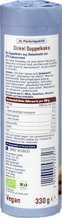 Kekse, Dinkel Doppelkeks Kakao, Naturland dmBio
