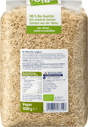 Reis, Langkorn-Reis natur, Naturland dmBio