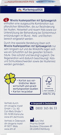 Husten-Pastillen mit Spitzwegerich Mivolis