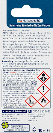 Duftöl naturreine ätherische Öle Zen Garden Profissimo