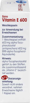 Sano Vitamin E 600, Weichkapseln Mivolis