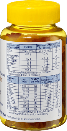 Multivitamin-Bärchen für Kinder, Fruchtgummis Mivolis