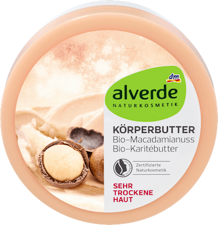 Körperbutter Macadamianuss Karitébutter alverde NATURKOSMETIK