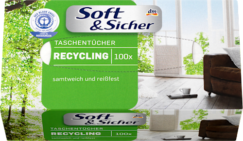 Taschentücher Box Recycling Soft&Sicher