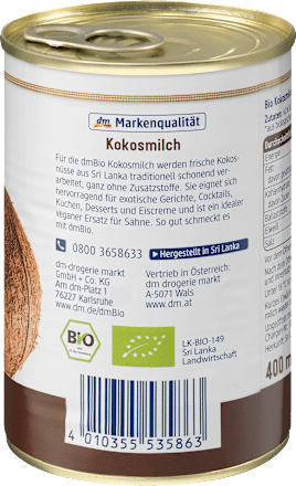 Kokosmilch, Naturland dmBio