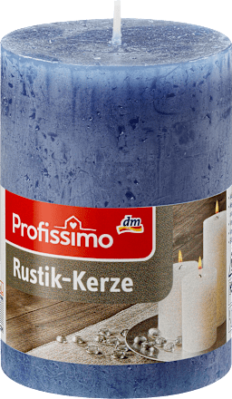 Stumpenkerze Rustik 100/68 dunkelblau Profissimo
