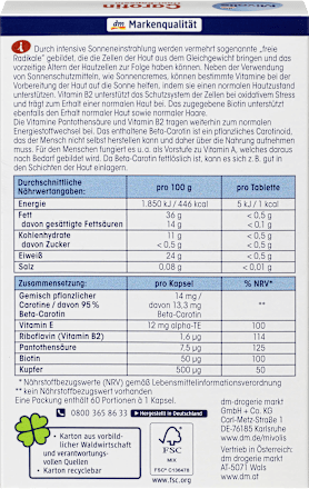 Carotin Haut-Kapseln 60 St. Mivolis