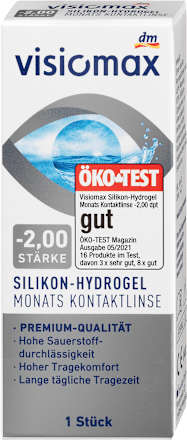 Silikon-hidrogel mjesečna kontaktna leća – dioptrija -2,00 visiomax
