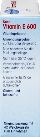 Sano Vitamin E 600, Weichkapseln Mivolis