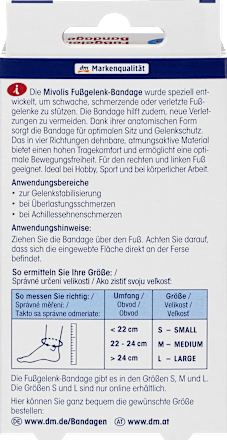 Fußgelenk-Bandage M Mivolis
