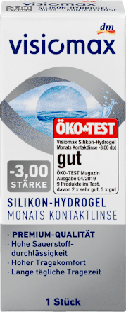 Silikon-hidrogel mjesečna kontaktna leća – dioptrija -3,00 visiomax