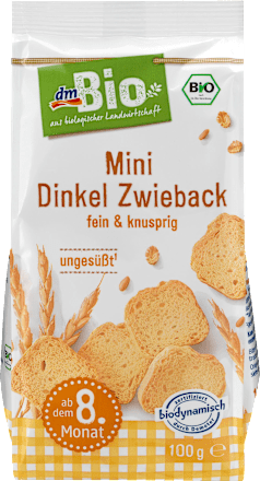 Snack Mini Dinkel Zwieback ab dem 8. Monat, Demeter dmBio